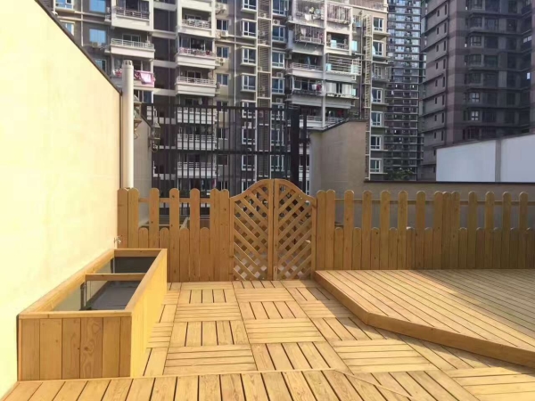 潍坊防腐塑木地板围栏
