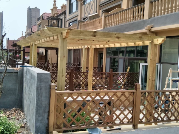 潍坊木塑廊架围栏
