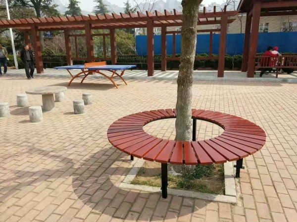 潍坊防腐木树池座椅